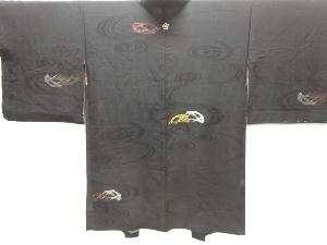 大正ロマン　紋錦紗漆光悦垣模様織出し一つ紋羽織